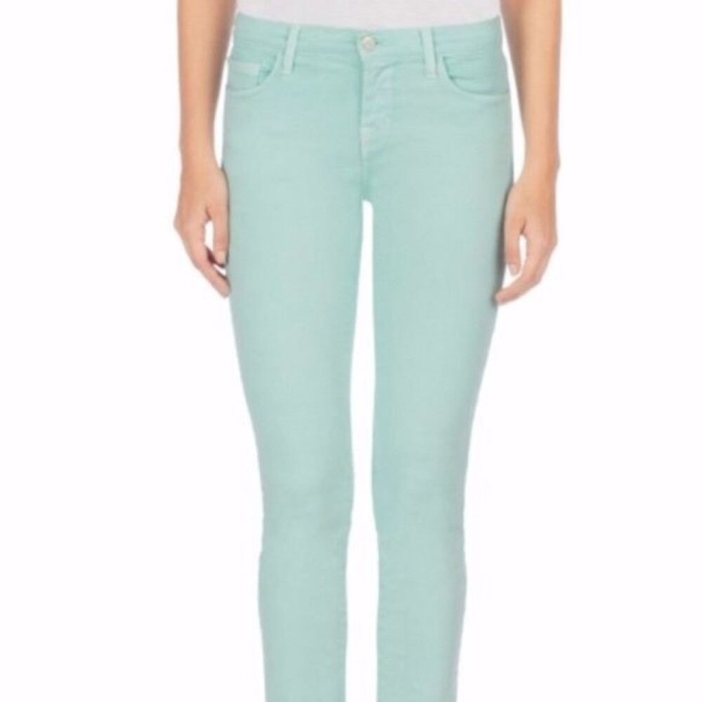 J Brand Cropped Seafoam Green Rail Verde Women's Jeans Size 30